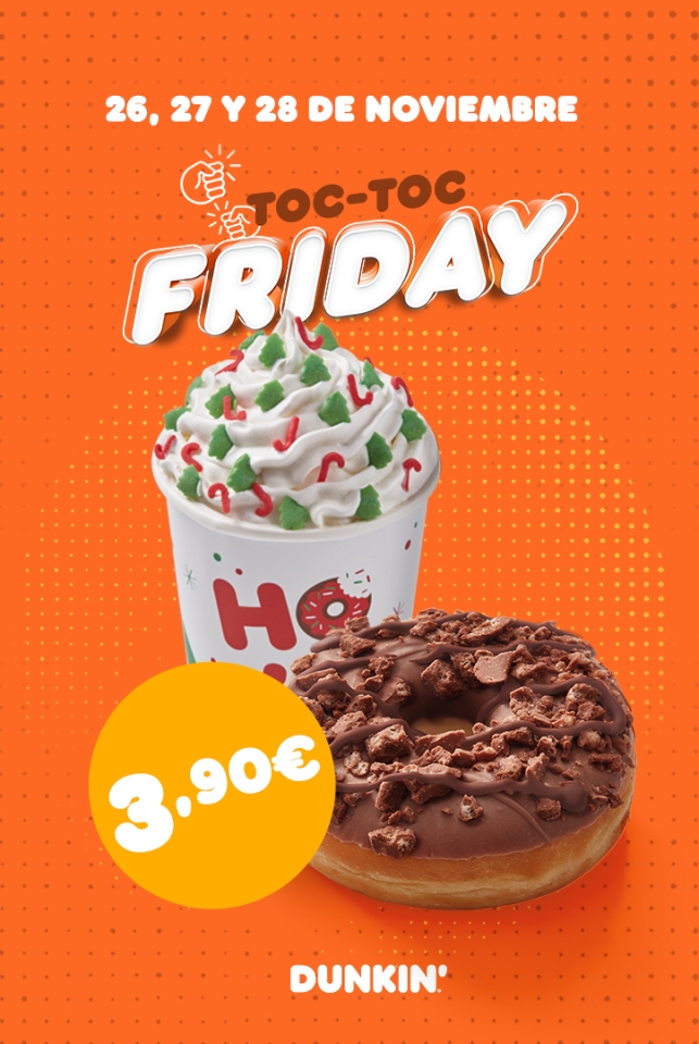 DUNKIN’ PERMITE A SUS CLIENTES ELEGIR LA OFERTA PARA BLACK FRIDAY