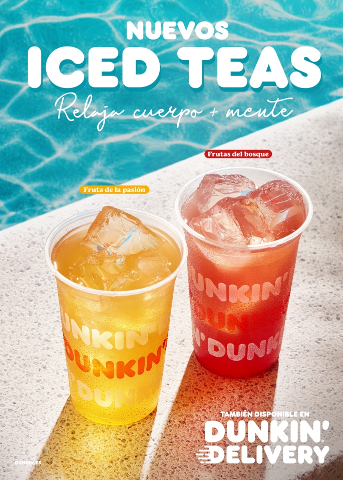 DUNKIN’ APUESTA POR SU GAMA DE ICED TEAS CON DOS NUEVOS SABORES DE FRUTAS 