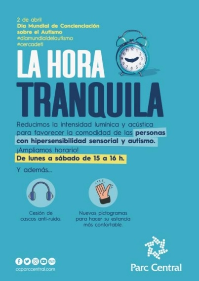 Parc Central extiende “La Hora Tranquila” a todos los días de la semana para mejorar la experiencia de las personas con TEA e hipersensibilidad