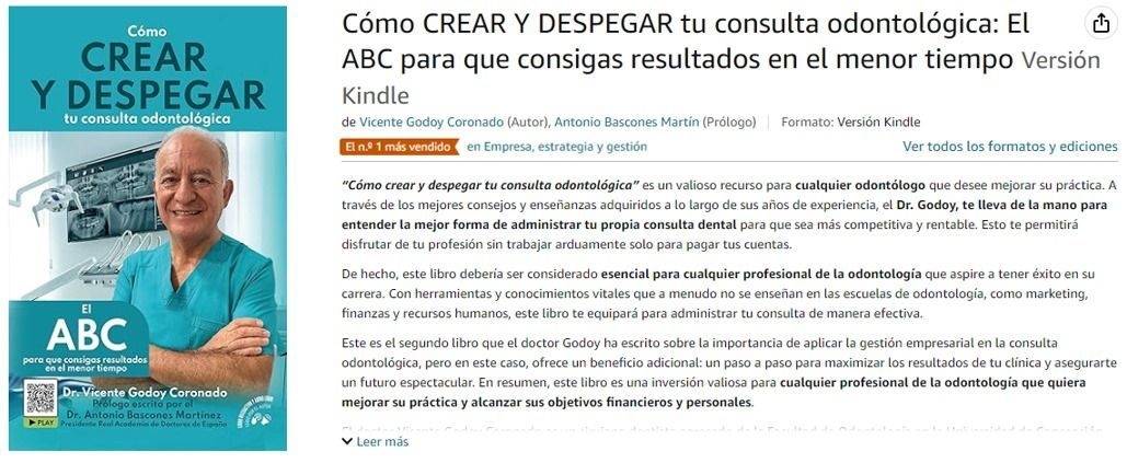 El libro 'Cómo Crear y Despegar tu Consulta Odontológica' del Dr. Godoy se convierte en Best Seller