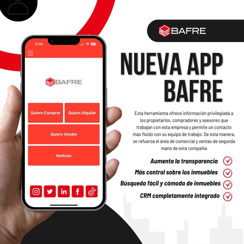 Bafre Inmobiliaria lanza al mercado una novedosa aplicación para dispositivos móviles iOS y Android