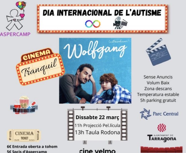 ASPERCAMP trae a Parc Central una sesión de cine tranquilo y un coloquio con el director de la película y la autora de la novela Wolfgang