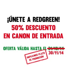 Aprovecha el 50% de descuento en el canon de entrada con la franquicia REDGREEN, 