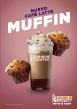 DUNKIN' COFFEE lanza un nuevo café latte inspirado en los clásicos muffins