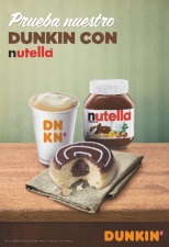 DUNKIN’ NUTELLA, ya disponible en la franquicia Dunkin Coffee